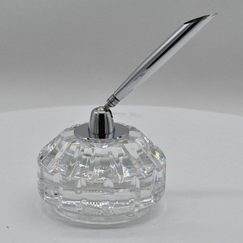 Waterford Crystal Pen Holder/Paperweight Signed